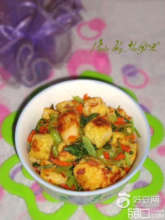 蛋香青菜黄金馒头粒