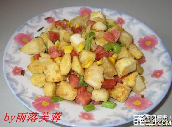 香肠炒馒头丁