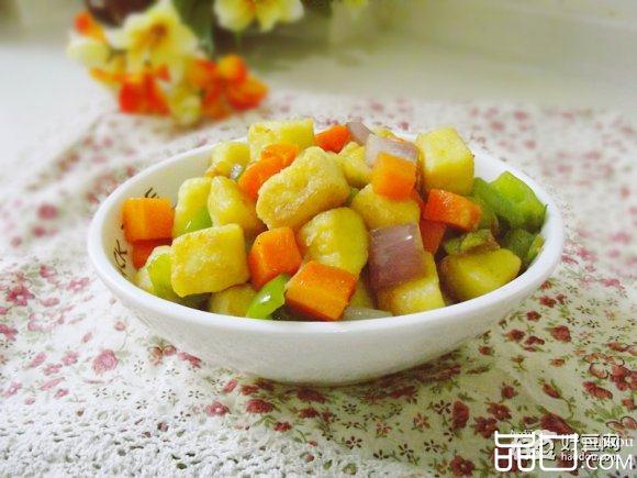 炒黄金馒头丁