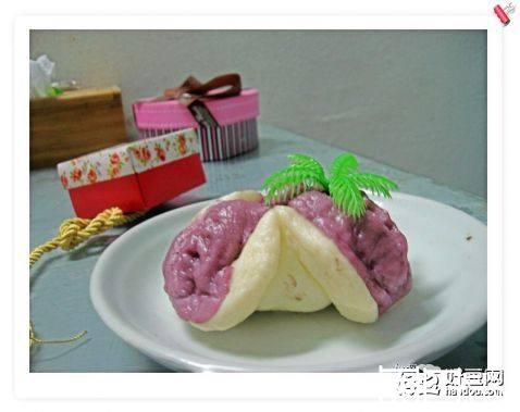 花瓣豆沙包
