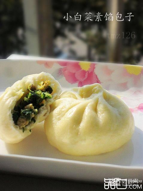 小白菜素馅包子