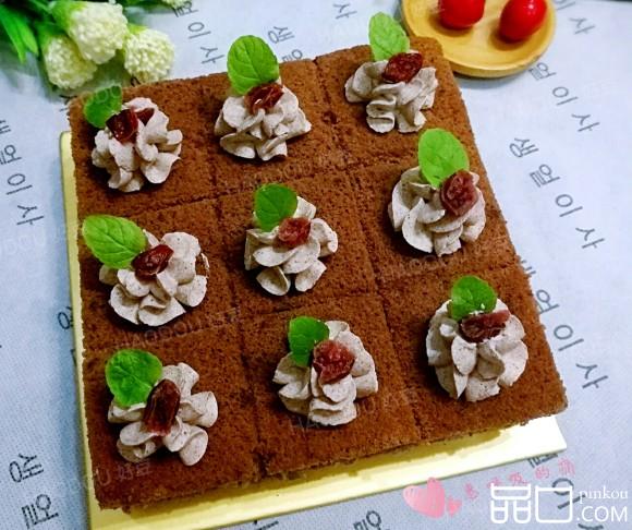 咸奶油方块装饰蛋糕