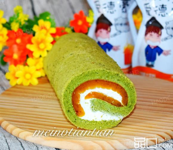 沙棘果冻抹茶卷