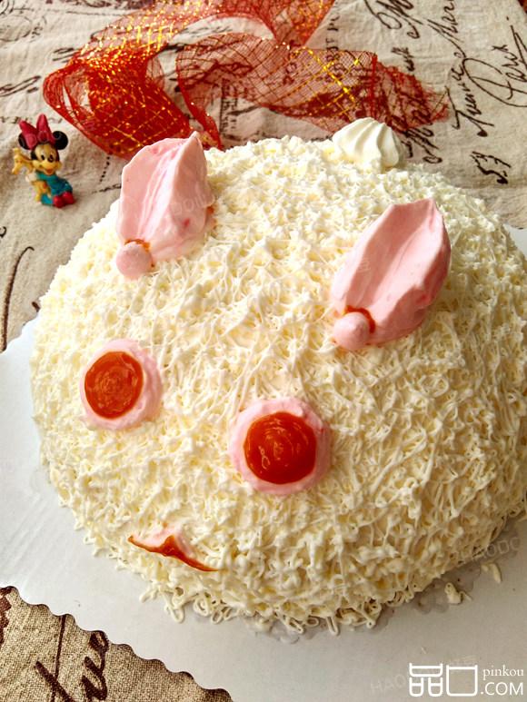 裱花蛋糕：雪兔