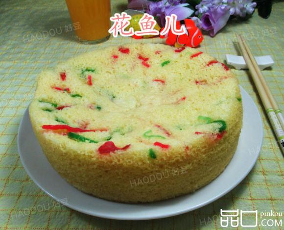 红绿丝蒸蛋糕