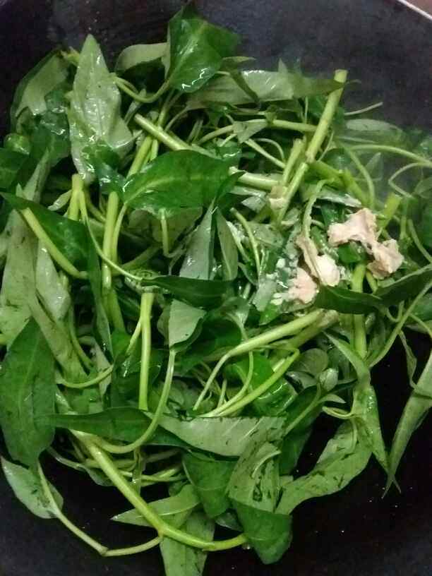 辣椒腐乳炒通菜步骤4