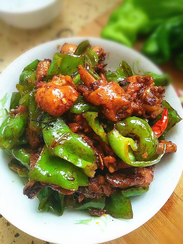 青椒炒鸡步骤10