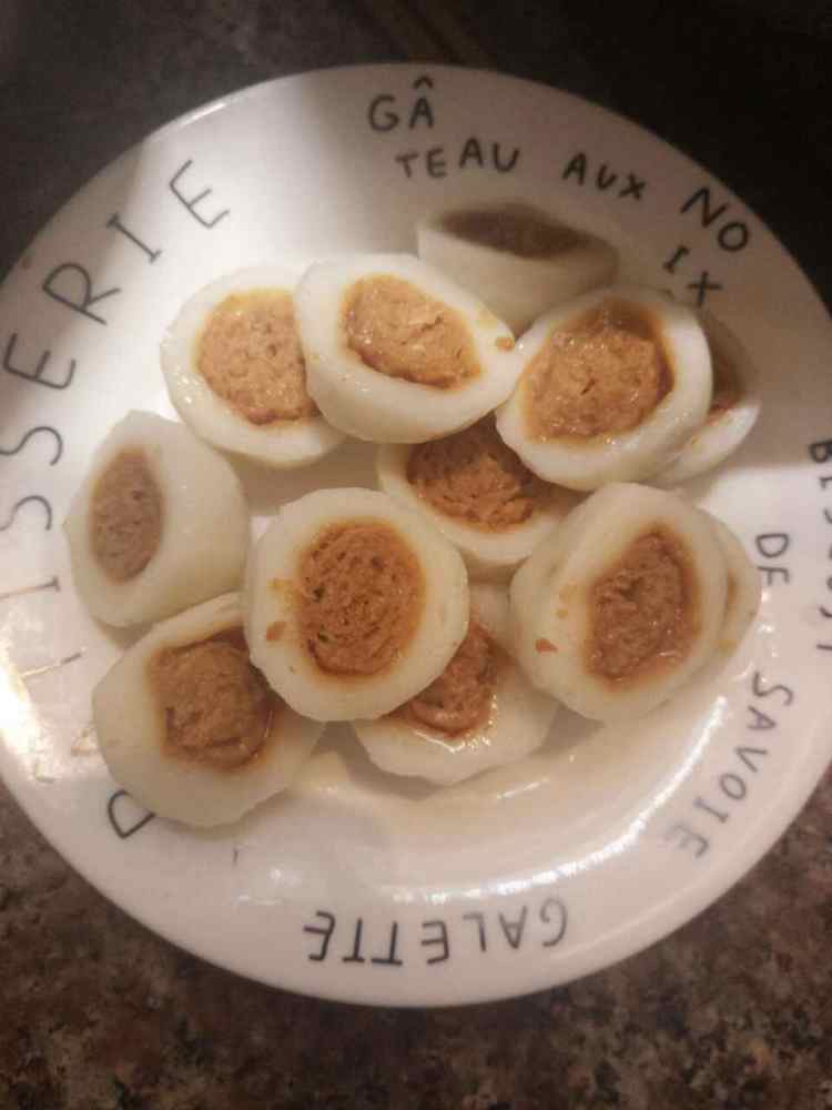肉丸扒青菜步骤3