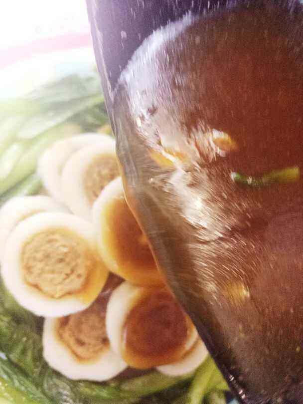 肉丸扒青菜步骤14