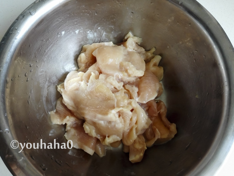 肉酱滑鸡胸肉步骤2