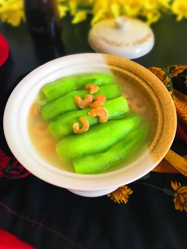 上汤虾米丝瓜步骤13
