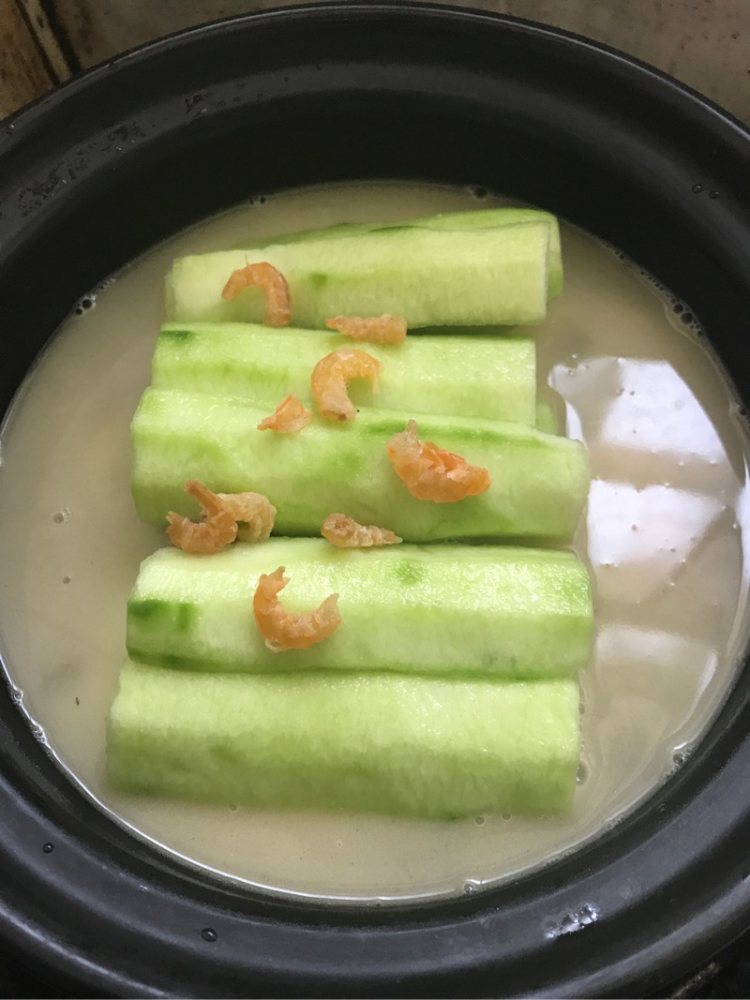 上汤虾米丝瓜步骤9