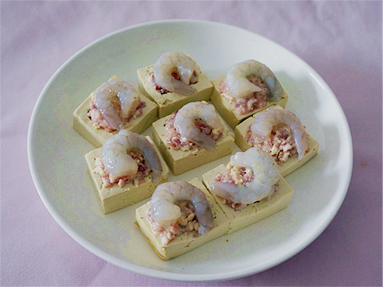 虾仁肉糜豆腐盒子步骤10