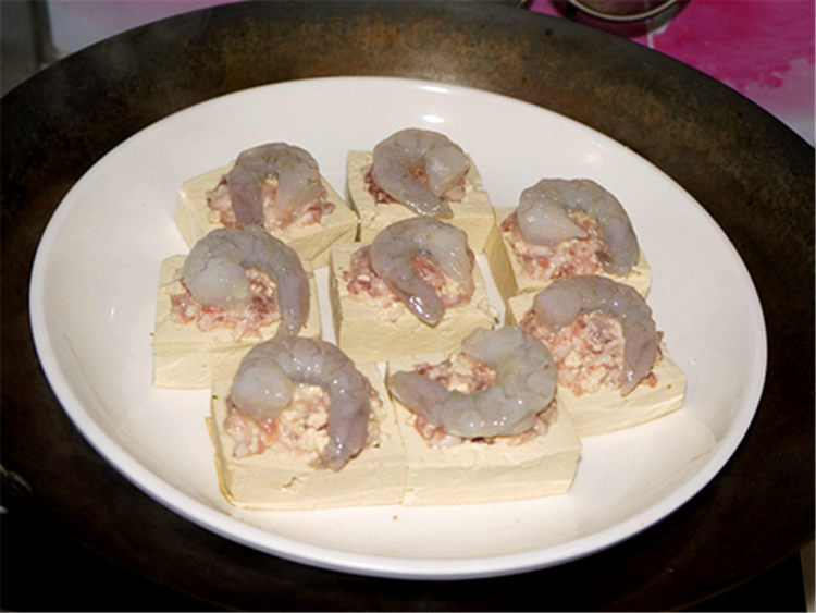 虾仁肉糜豆腐盒子步骤11