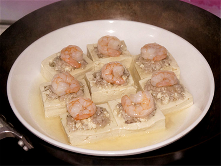 虾仁肉糜豆腐盒子步骤12