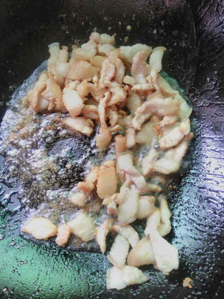 肉炒四季豆步骤4