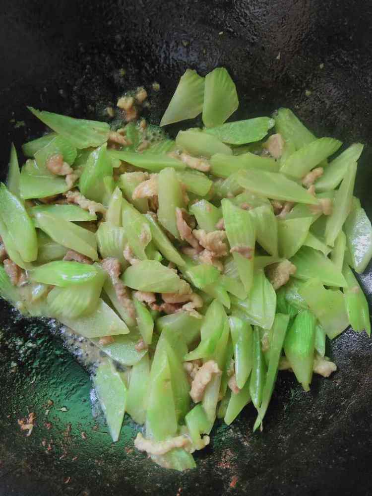肉炒莴笋步骤12