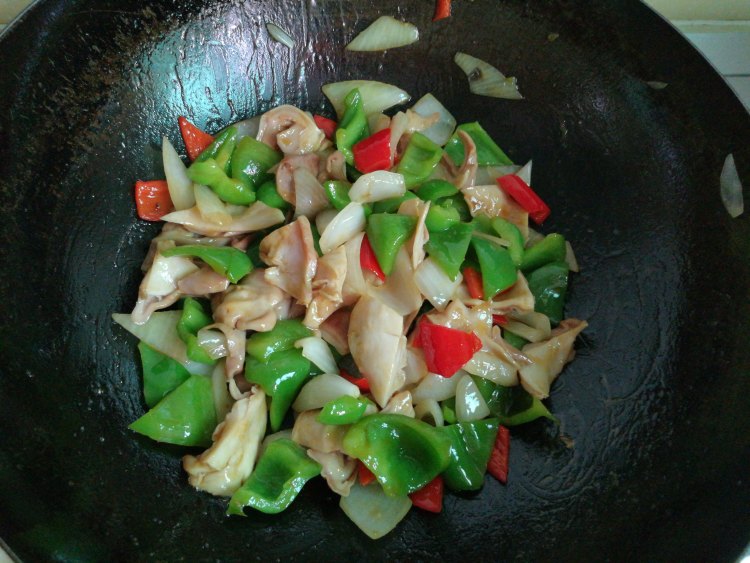 洋葱生菜肚片步骤6