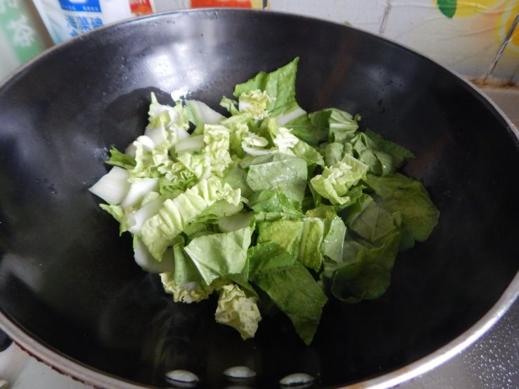 白菜烧黑豆腐步骤6