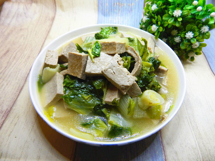 白菜烧黑豆腐步骤13