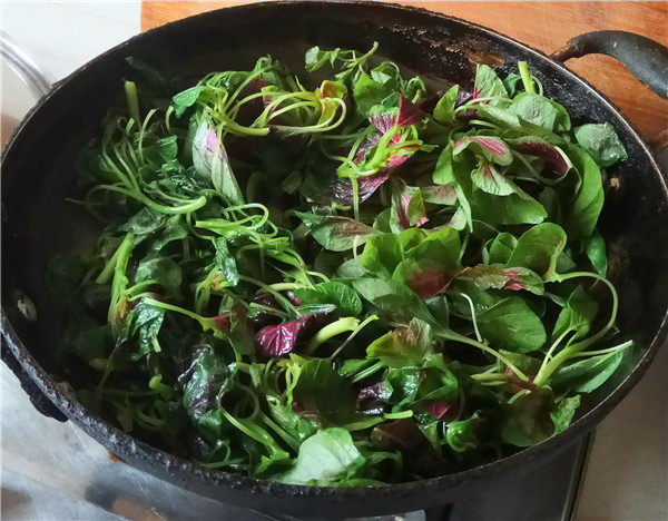 苋菜炒鸡蛋步骤6