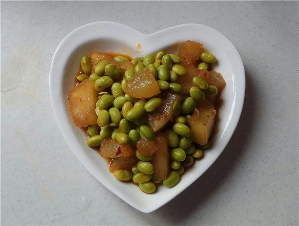 冬瓜烧毛豆步骤8