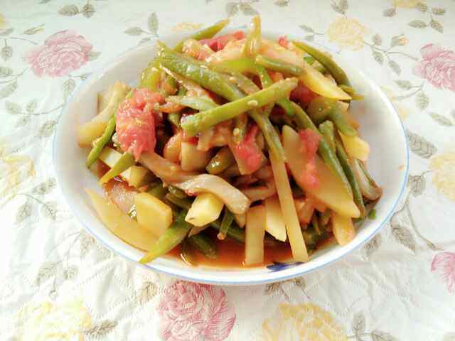 土豆茄子炖豆角步骤10
