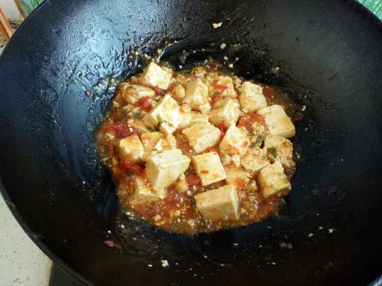 西红柿虾仁豆腐步骤8