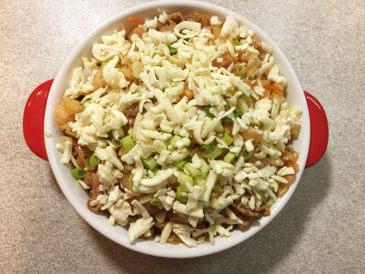 焗烤泡菜烧肉饭步骤11