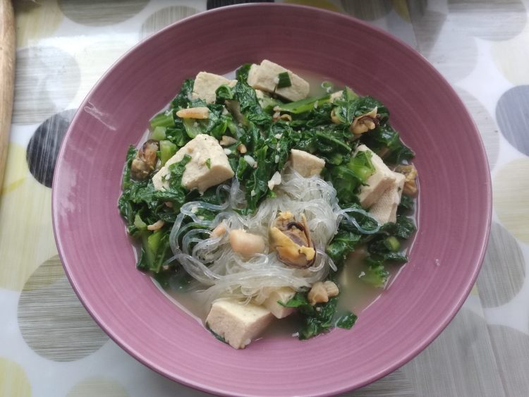 小白菜炖冻豆腐步骤8