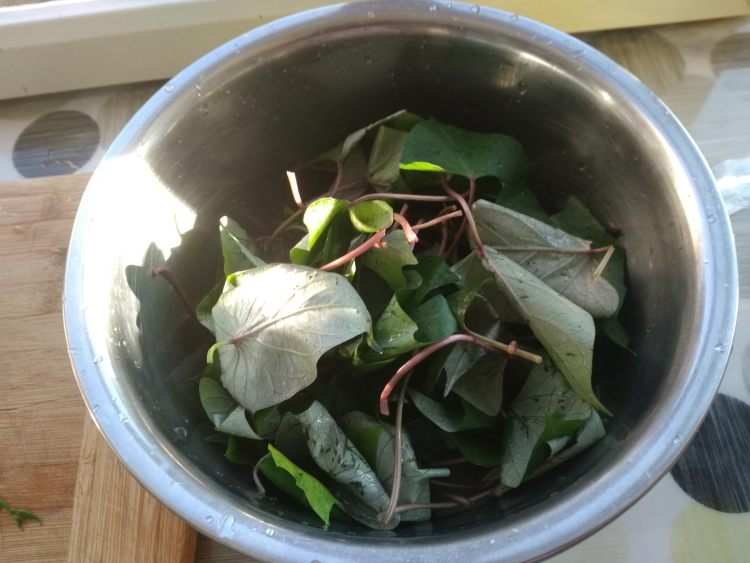 红薯叶炒土豆丝步骤2