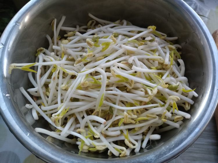 肉丝炒黄豆芽步骤2
