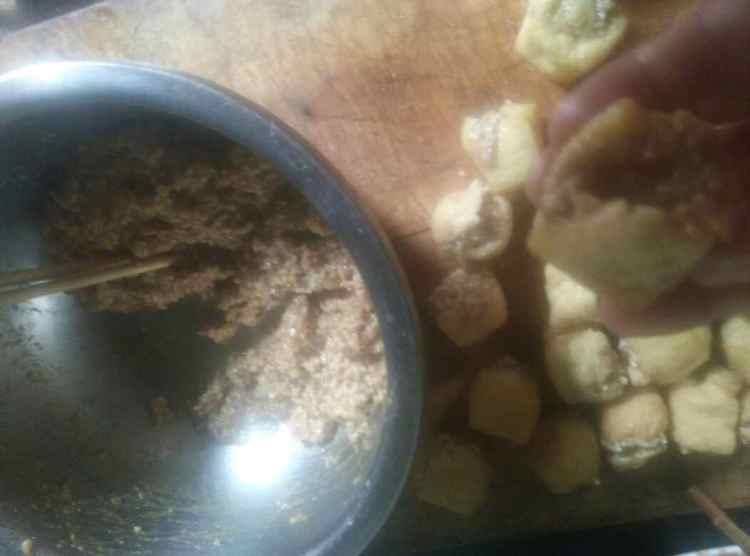 豆腐泡糯米酿步骤5
