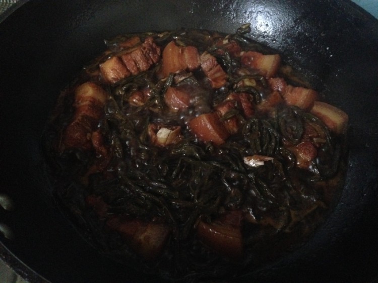 豇豆烧红烧肉步骤7