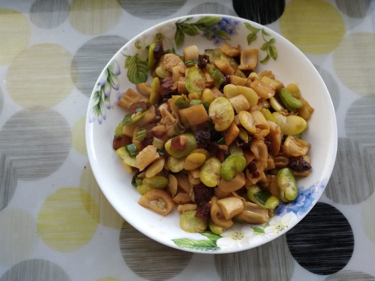 春笋炒蚕豆步骤12