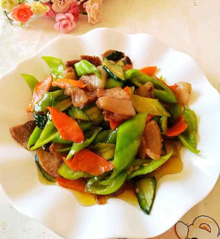 三蔬炒肉片步骤6