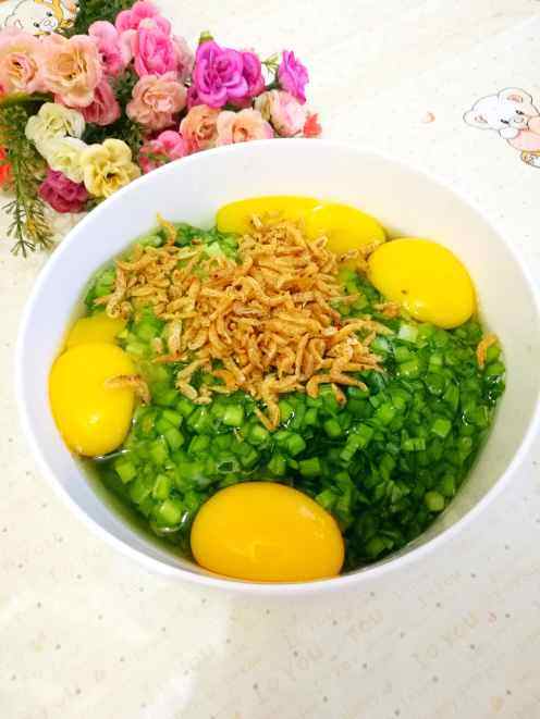海米韭菜煎蛋步骤5