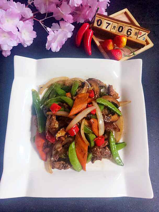 甜豆香菇炒肉片步骤9