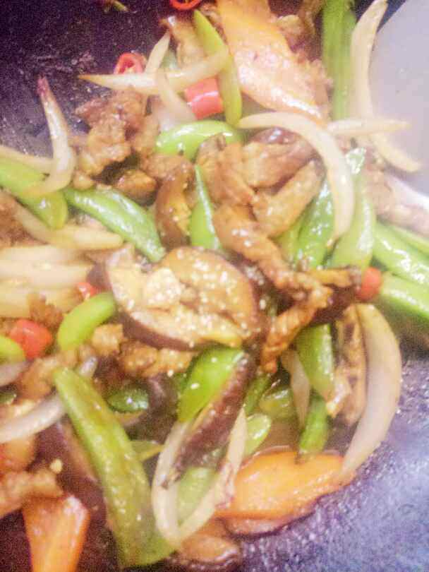甜豆香菇炒肉片步骤8