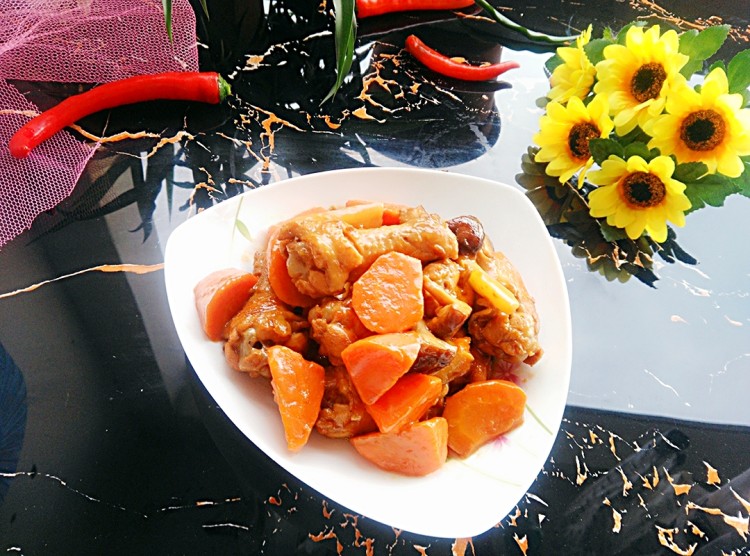 胡萝卜香菇烧鸡翅根步骤11