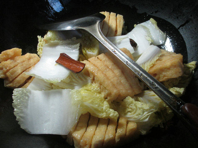 娃娃菜烧兰花豆腐干步骤5