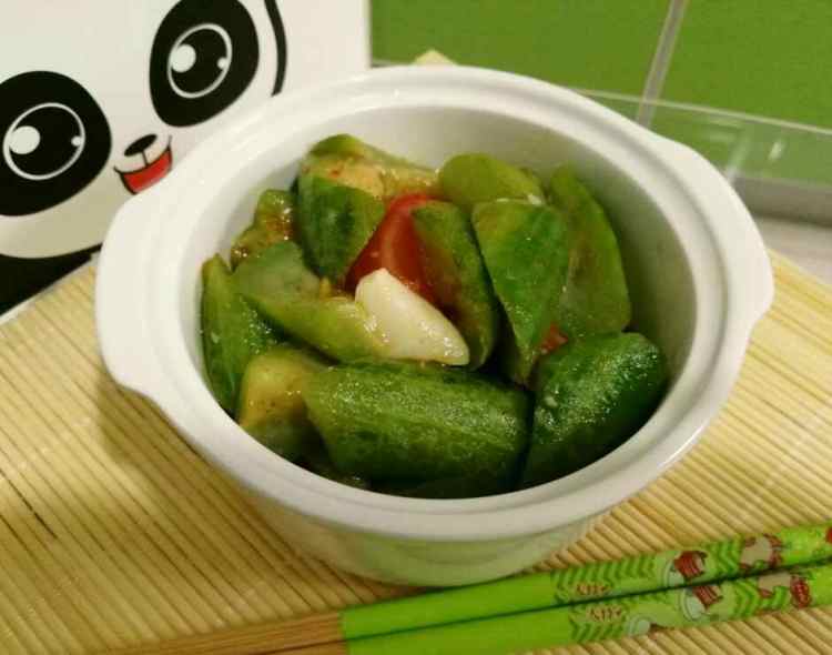 番茄炒丝瓜步骤11