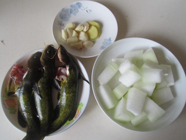 黄骨鱼炖冬瓜步骤1