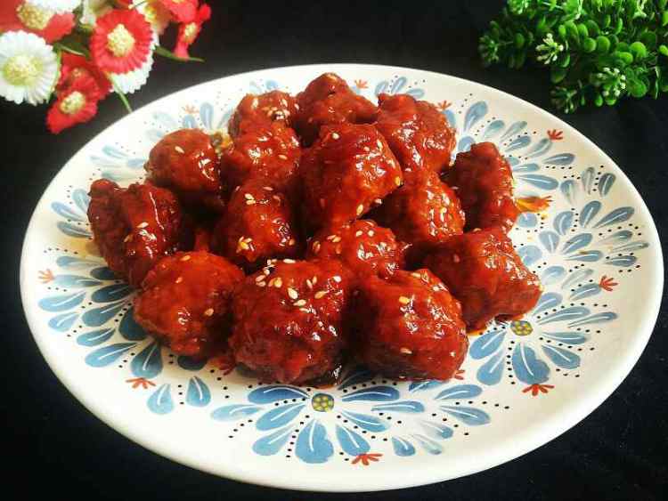 茄汁芝麻小肉丸步骤10