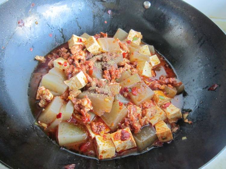 魔芋烧豆腐步骤9
