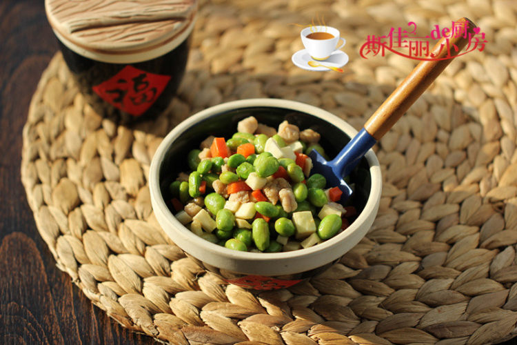 毛豆茭白炒肉丁步骤9