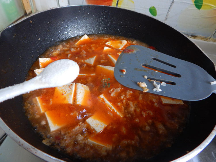 豆瓣肉末豆腐步骤11