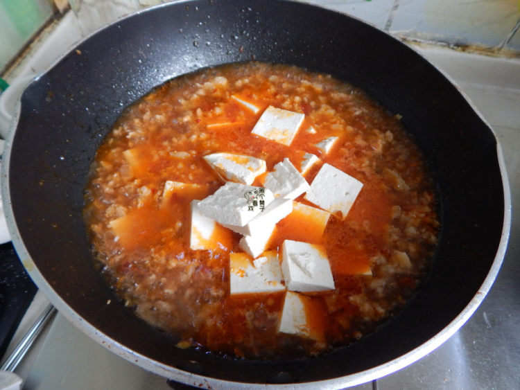 豆瓣肉末豆腐步骤10