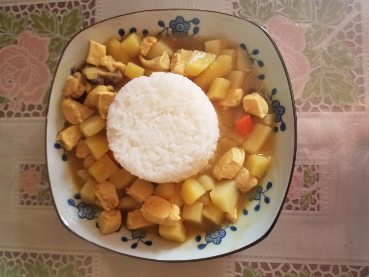 咖喱鸡肉饭步骤9