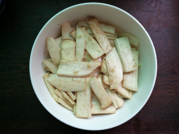 煎鲍菇牛肉步骤2